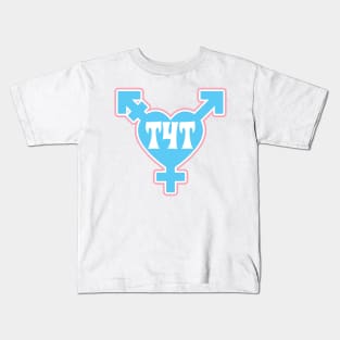 T4T - Transgender symbol- Blue - Valentines Trans Pride Kids T-Shirt